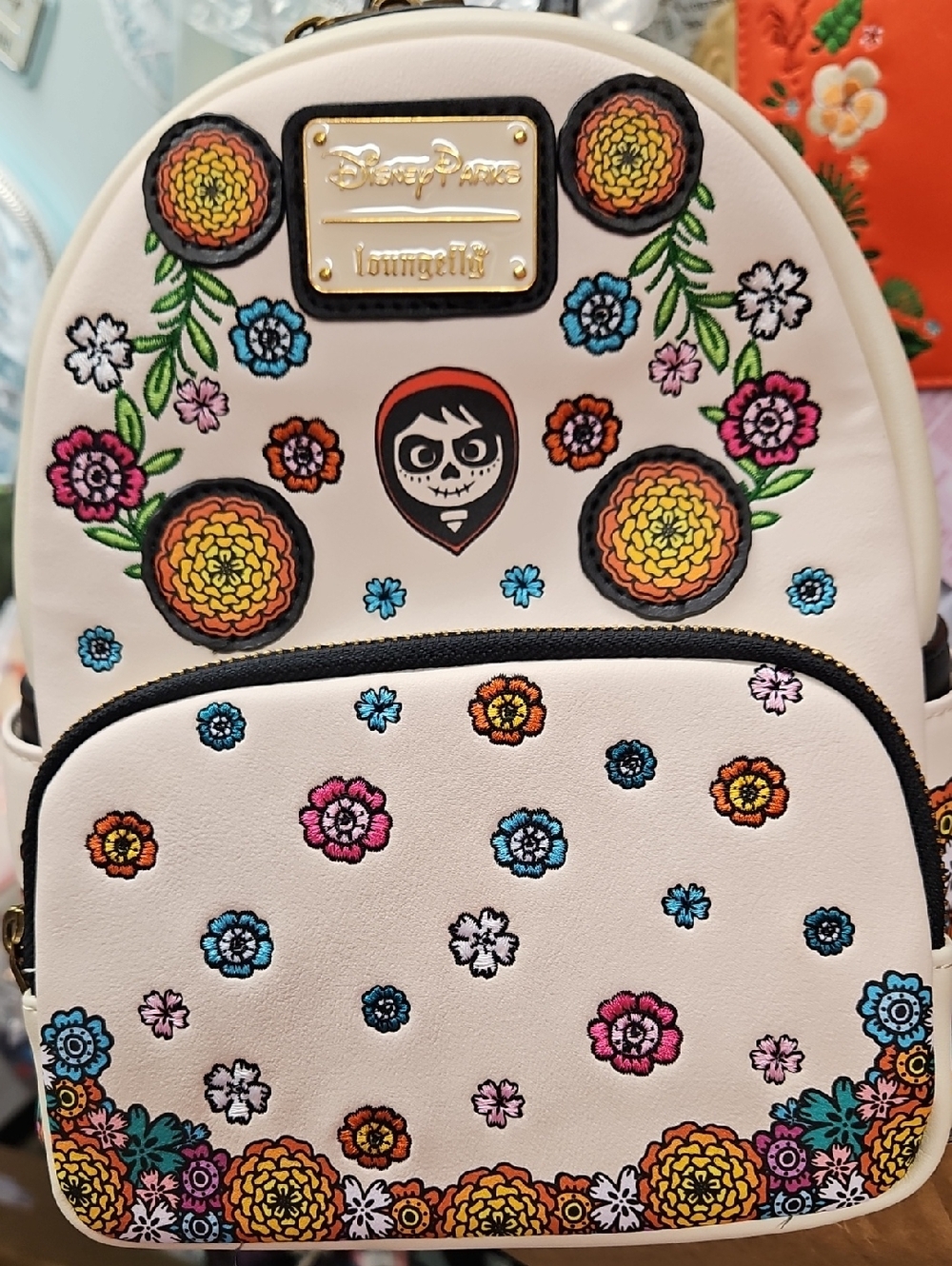 Disney Parks x Loungefly COCO Floral Day of the Dead Mini Backpack - Cream